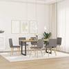 Dining Room Chairs 6 Pcs Taupe Fabric
