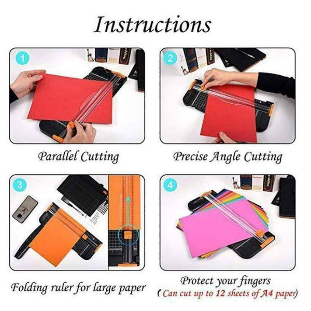 Präzisions-Fotokarten A4 Schneidemattenmaschine mit Lineal Bürobedarf Papierschneider Papiertrimmer