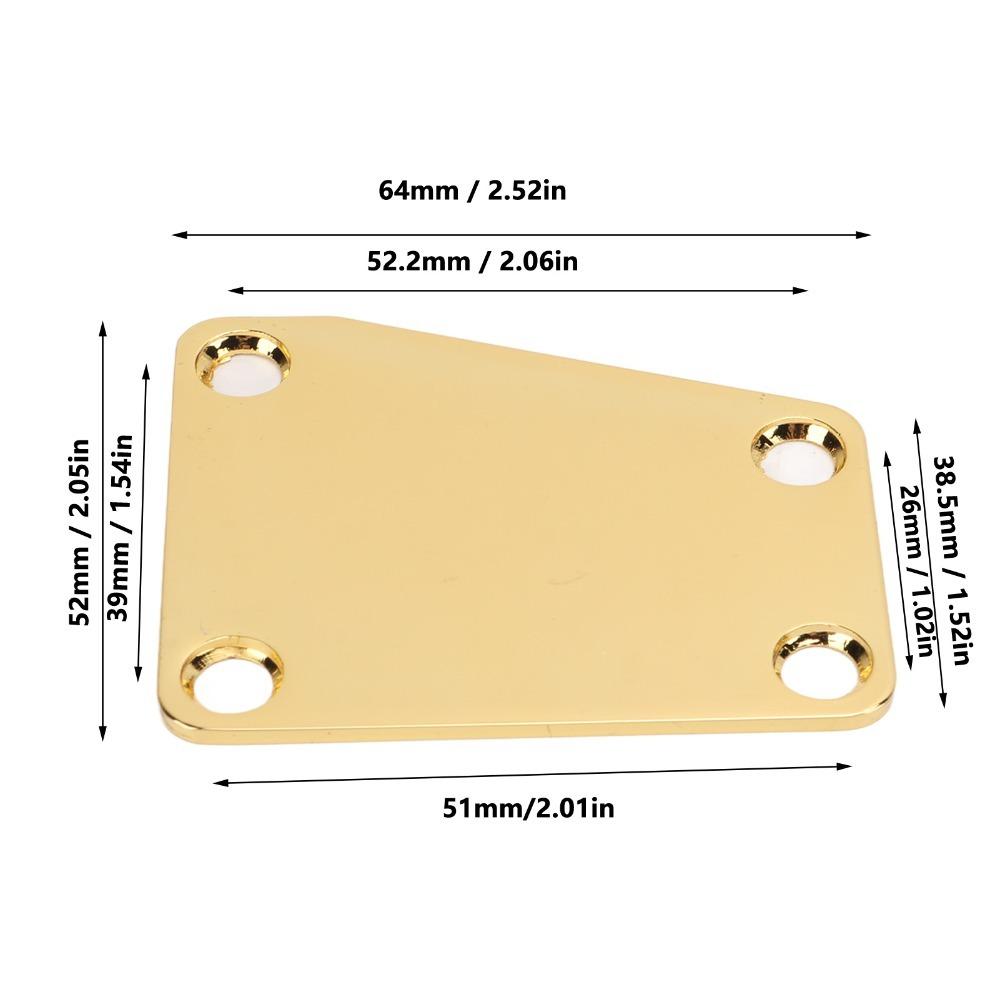 Metal Material Electric Guitar Neckplate Replacement Neck Plate Most Electric Guitars