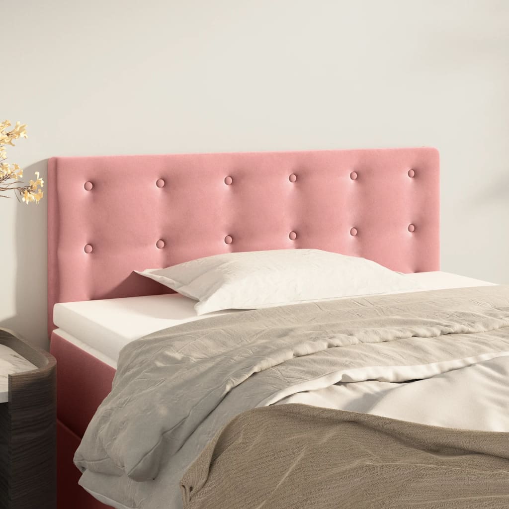 Vidaxl Bed Headboard, Pink, 90X5X78/88 Cm, Velvet