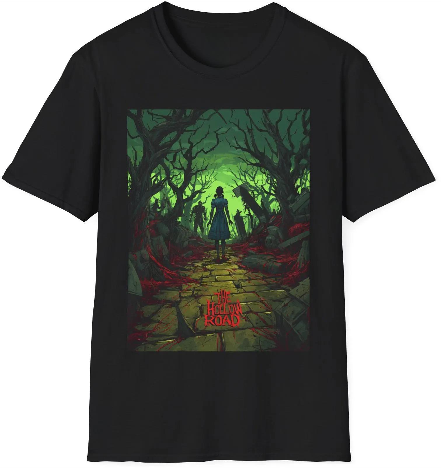 Gothic style The Hollow Road Tee Yellow Brick  Wizard of Oz Summer Mens and Womens Loose and Breathable Tshirt Top S