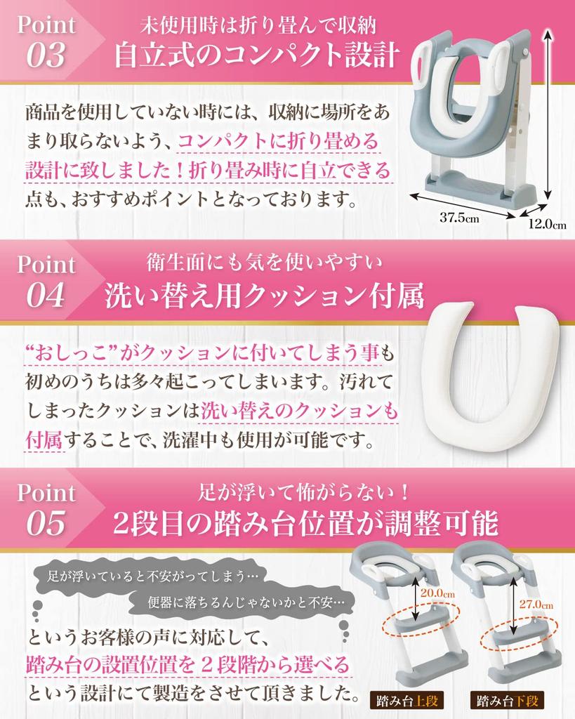 By a Nursery Toilet Toilet Training Folding Auxiliary Toilet Step Stool [Supervised Teacher] Trainer, Practice, Potty, Seat, (blue)