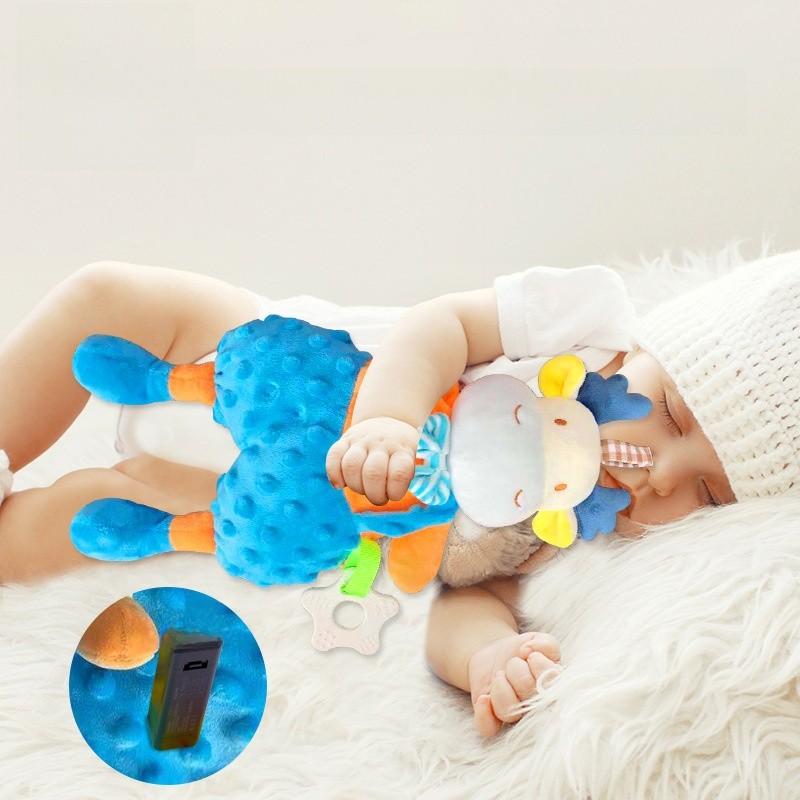 Baby Plush Cow Soothing Toy With Crinkle Sound For Newborn Sleep Aid