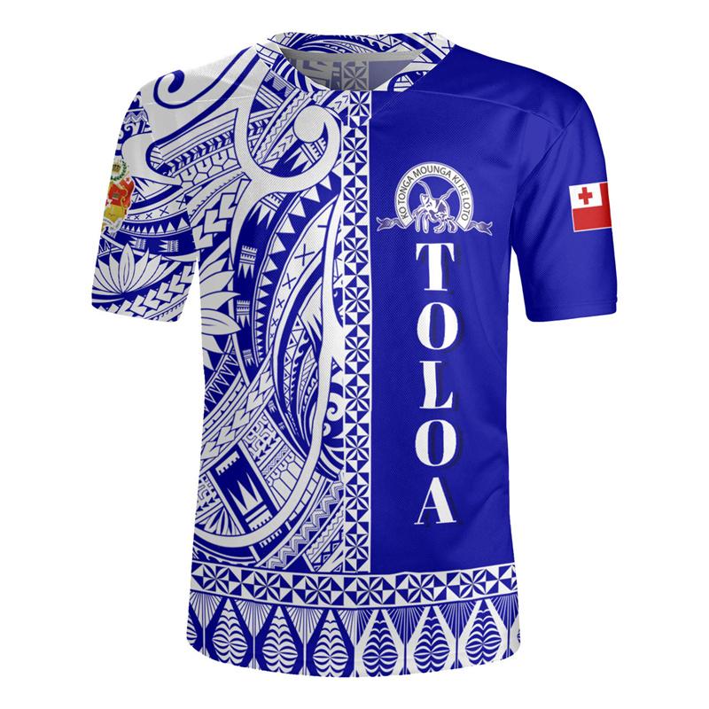 

Harajuku Tonga Rugby-Jersey 3D Print V Neck T Shirt The Kingdom Of Tonga Emblem Graphic V neck T-shirts Mens Clothing Tee Shirts S