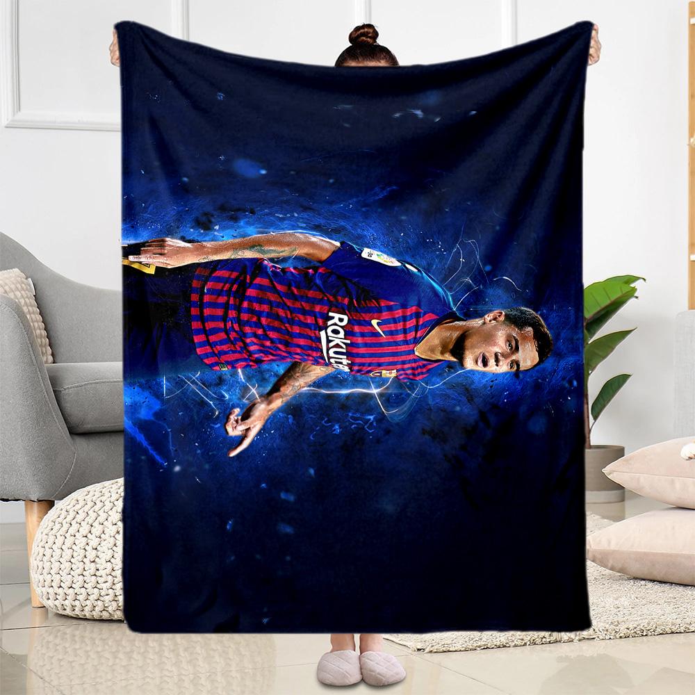 Brazilian Football Player Celebration Blanket Ultra-Soft Great for Office Chair Chair Office Four Seasons Universal Modern Style