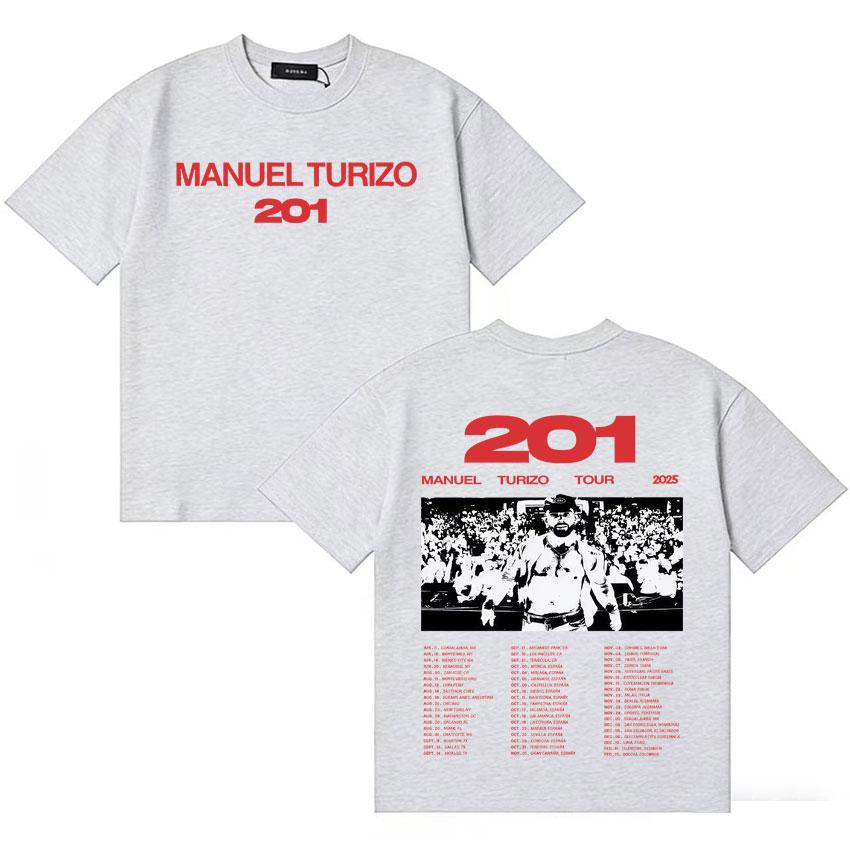 Unisexuel Turizo Trendy Music 201 Print T Shirt Unisex Women Oversized Short Sleeve Tee Shirts Casual Cotton Vintage Tshirt Streetwear