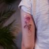 Tattoo Stickers Premium Niche Sexy Simple Flame Rose Arm Tattoo Stickers