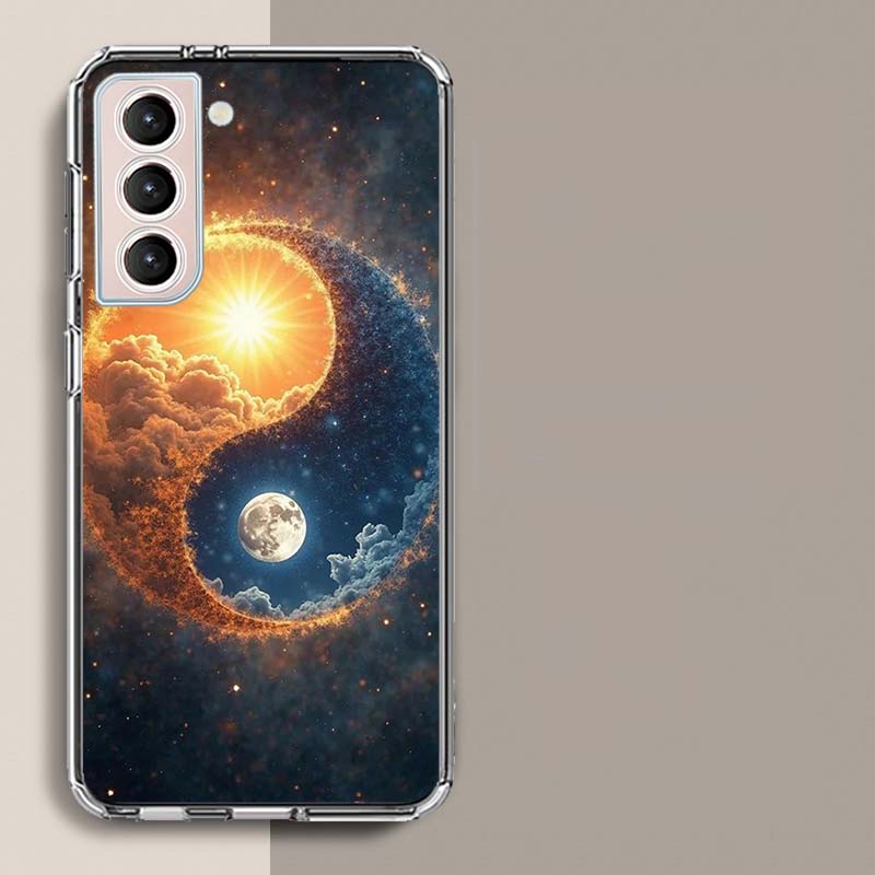 Balance of Elements The Eternal Yin-Yang Phone Case For Samsung Galaxy S25 Edge S24 S23 FE S21 S20 S10 Plus S22 S26 Ultra Cover