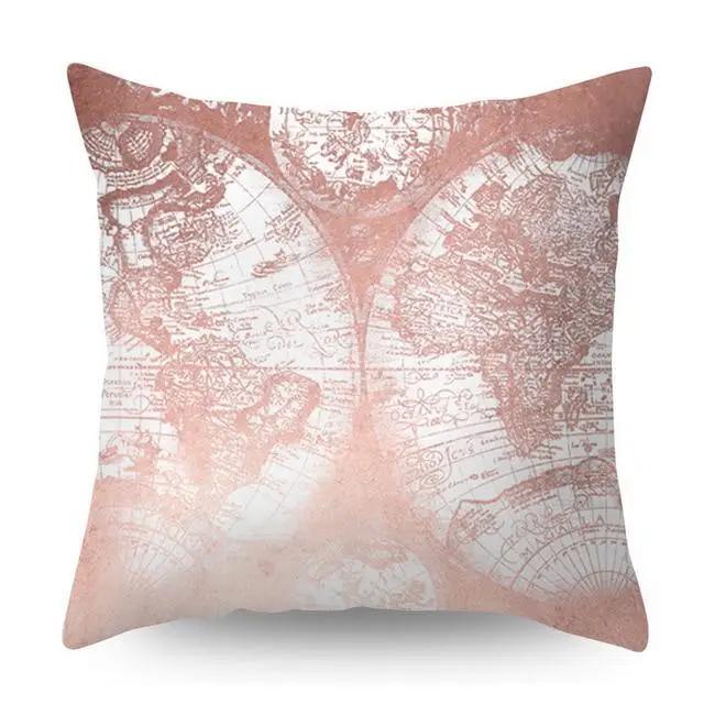 Decorative Pillowcase Rose Gold Geometric Pineapple Glitter Polyester Sofa Cushion Cover Home Furnishings