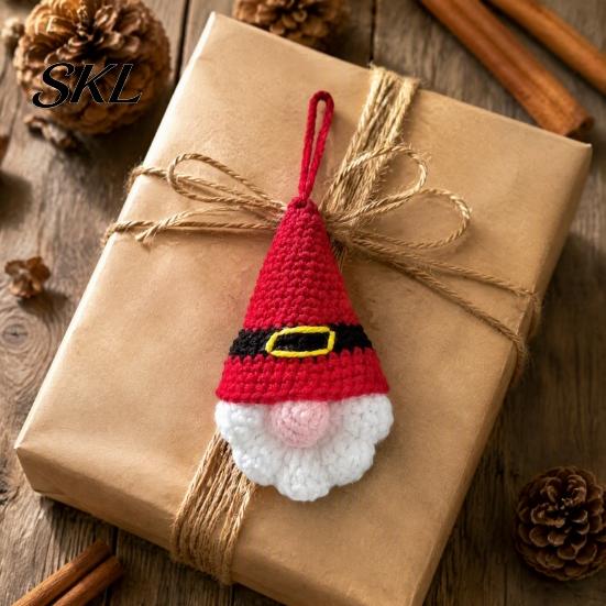 Festive Winter Room Ornaments Hand Crochet Christmas Gnome Ornaments, Knitted Faceless Hanging Decorations, Reusable Holiday Door Handles Yarn