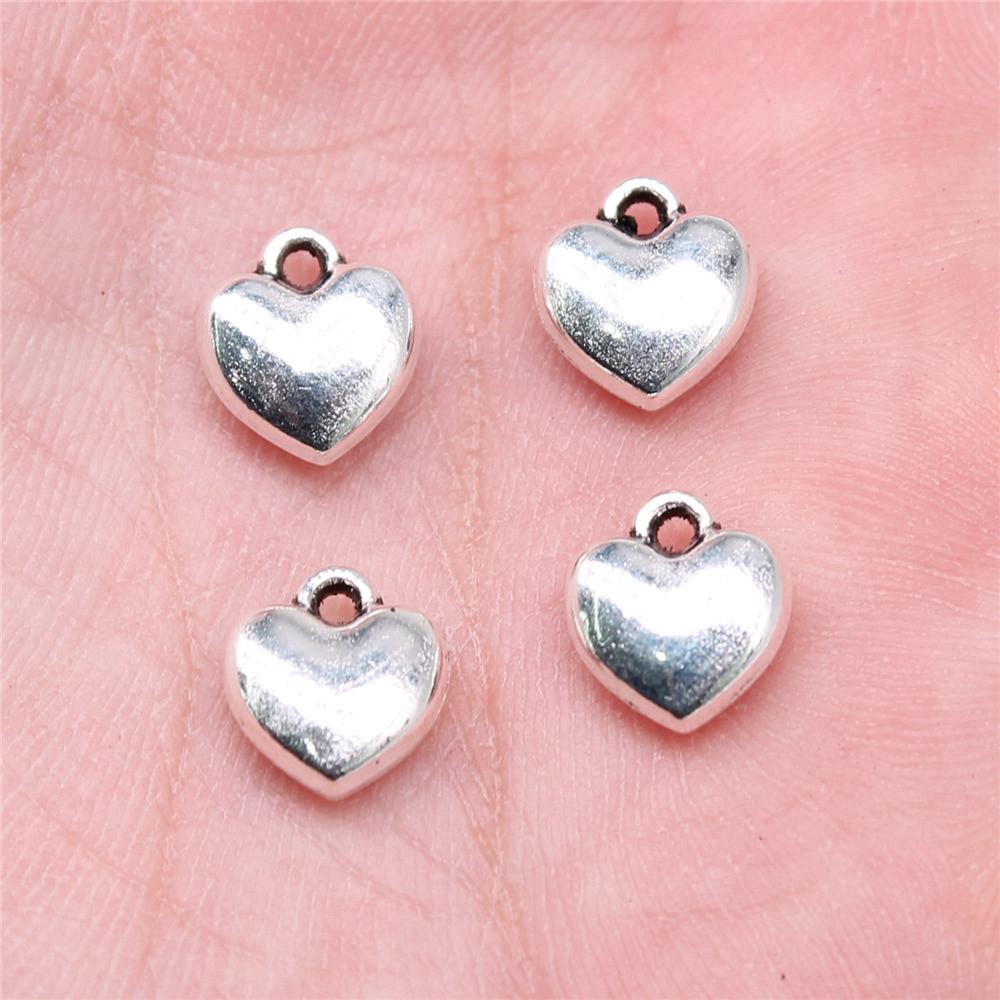Charms Peach Heart Love Pendants Wedding Jewelry Findings QC094