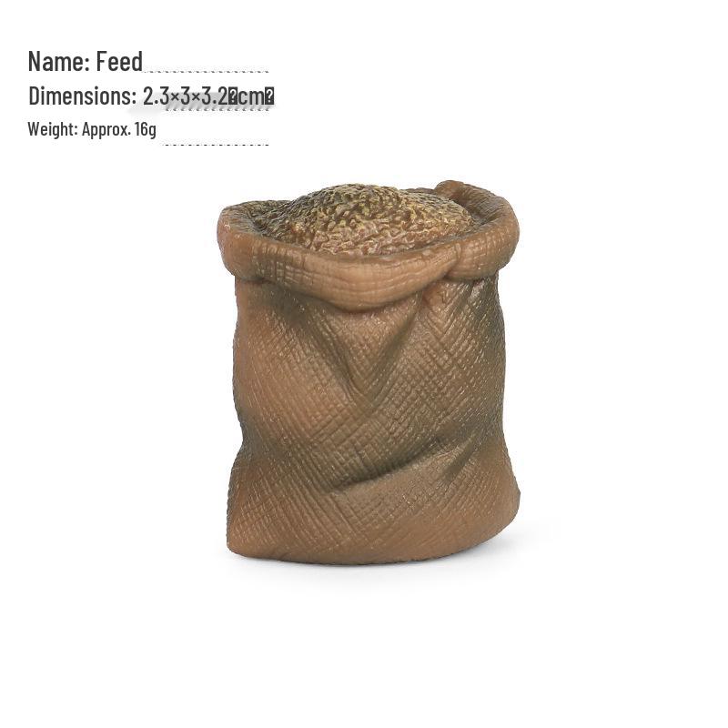Animal Farm Model Set: Trees, Fences, Vegetables, Tools, Cart, and Props for Toy Scenes