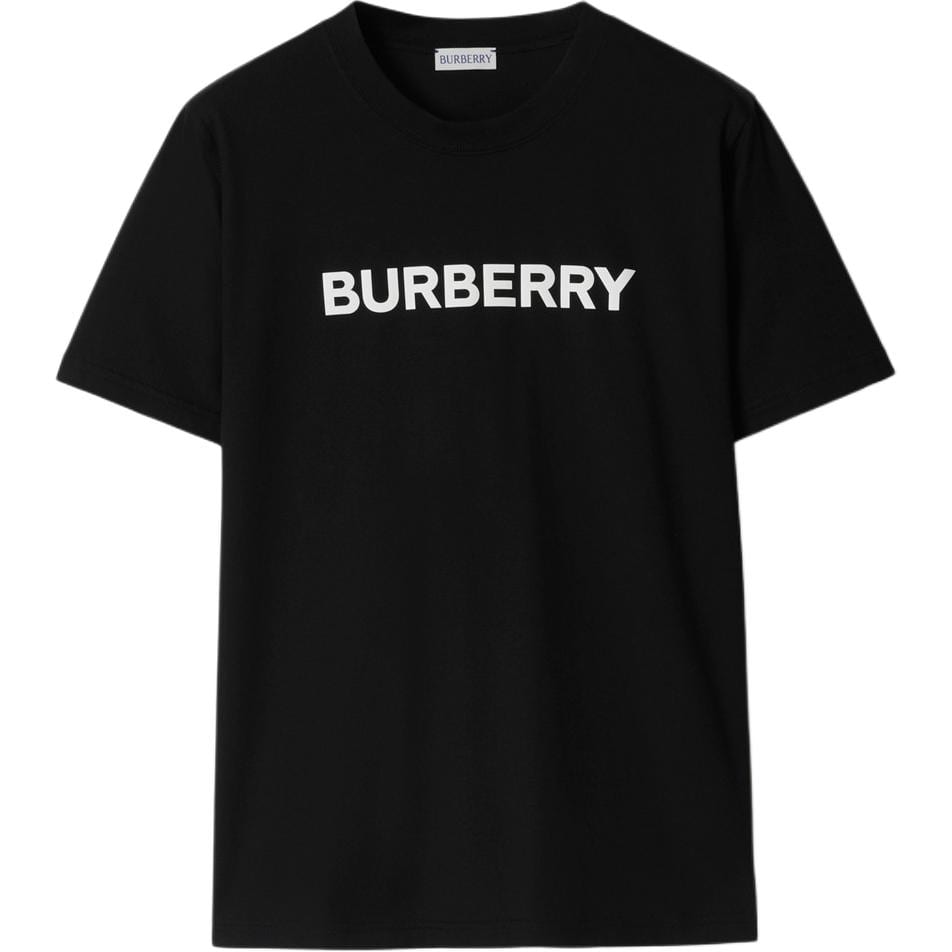 Burberry kokvilnas T-krekls ar logo apdruku