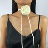 Vintage Floral Choker Necklace Accessory Chic Gothic Flower Choker Necklace Edgy Neckband for Fashion forward Individual