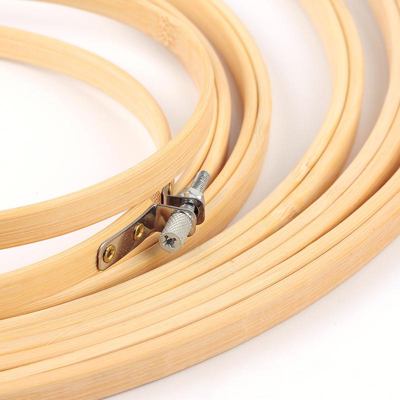 9 Styles Bamboo Frame Embroidery Hoop Ring Diy Embroidery Painting Cross Stitch Kit Round Bamboo Frame Sewing Tools Home Decor
