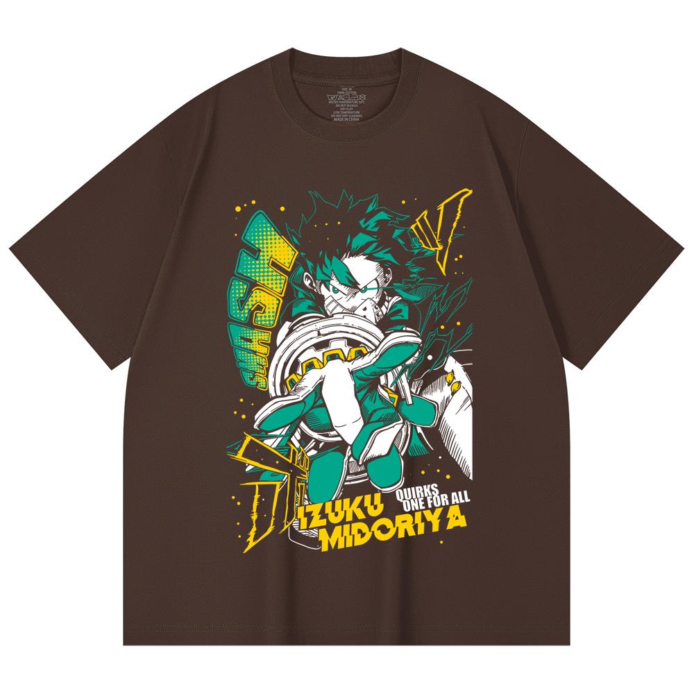 230 Gsm 100% Cotton My Hero Academia V2 Deku Print Unisex Heavy Cotton T Shirt