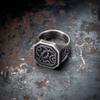 Adjustable Open Ring Men Women Vintage Gear Design Copper Plated Retro Stylish Statement Jewelry