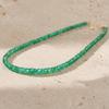 Genuine Emerald Gemstone Faceted Beads Necklace, Beryl Emerald Beaded Gold Necklace, May Birthstone Jewelry, Handmade Necklace, Gift for Her