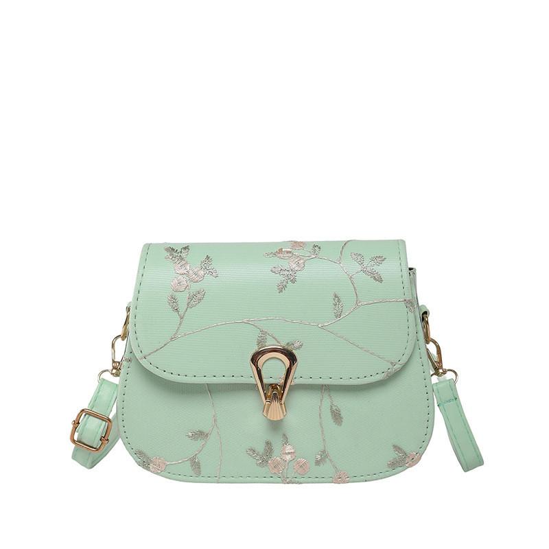 Fashion Shoulder Crossbody Bag With Flower Embroidery Design For Wear Daily