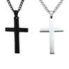 European/American Stainless Steel Men's Cross Necklace with Titanium Steel Pendant