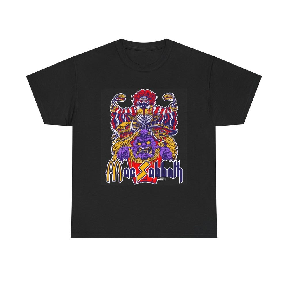 Mac Sabbath Funny Fast Food Jokes Graphic T Shirt NEW Cotton Tee Gift Unisex T-Shirt XXXXL