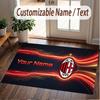 Tappeto Personalizzato Modello AC Milan Stampa Nome Testo Morbido Antiscivolo Tappeto per Pavimento per Decorazione Interna Casa