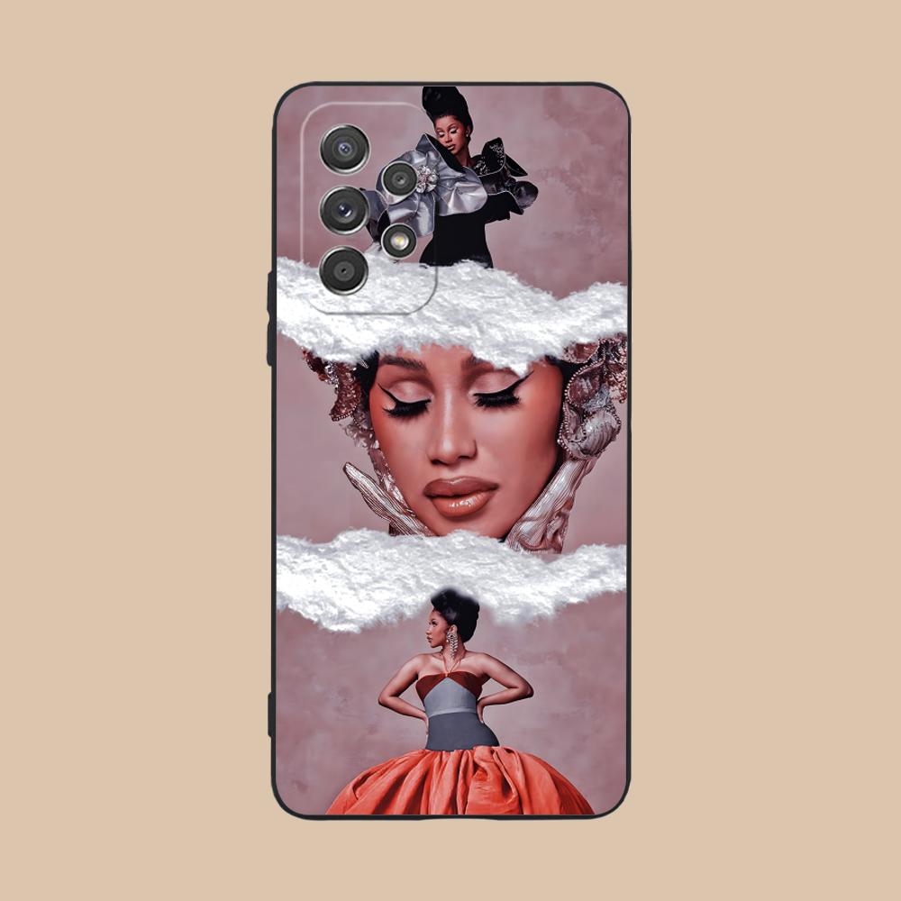 Cardi B Matte TPU Mobile Phone Case for Samsung Galaxy M55 54 42 35 34 33 32 23 22 15 14 13 12 F55 5G Colorful Cover