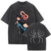 Washed Vintage Anime Hunter X Hunter Tshirt Phantom Troupe Spider Shizuku Graphic T Shirts Men Women S Manga Retro Tshirts