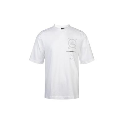 Ref Sport T-Shirt mit geteiltem Saum Kurzarm Herren Oberteile Weiß FT2776