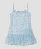 Taibseobiseu Mesh Ruffled Layered Dress [Blue]
