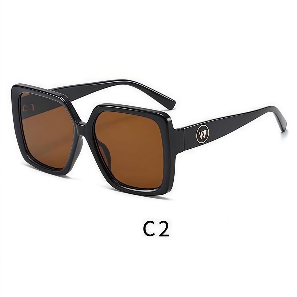 2076 New Large Square Frame Magnetic Clip-On Men's Polarized Sunglasses - Multi-Color Options