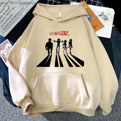 Gorillaz Hoodies Men/Women Printed Streetwear Music Band Sweatshirts Harajuku Hip Hop Male Clothes Harajuku Top Oversized Hoodie