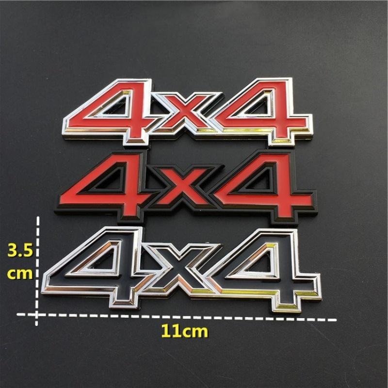3D Metal Black Silver Red Logo 4X4 Emblem Car Fender Badge Trunk Decal For 4X4 Sticker Auto Accessories