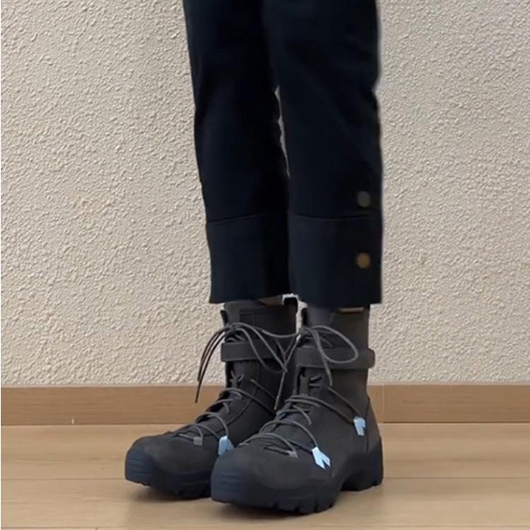 Retro thick-soled heightening lace-up Martin boots women's 2025 autumn new casual sports style casual versatile short boots