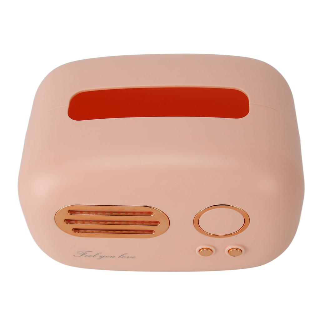Tissue Box Holder Cute Radio Wide Opening Anti Slip Feet Plastic Tissue Paper Box for Bedroom Living Room
