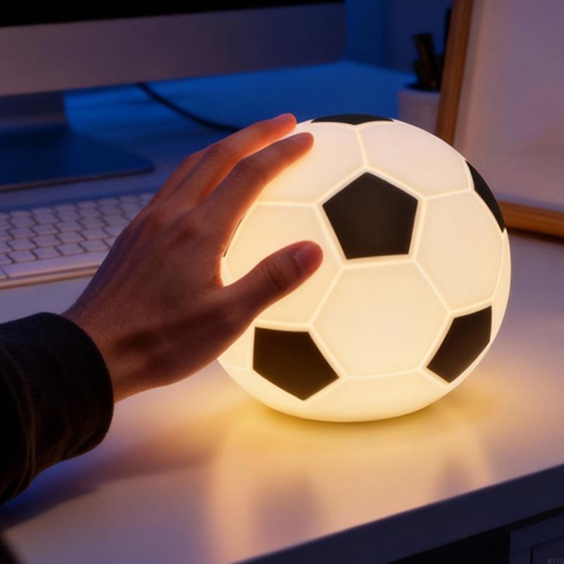 Touch Sensitive Multicolor Glowing Night Light Rechargeable Silicone Lamp for Baby Children Room Decorative Gift M4YD