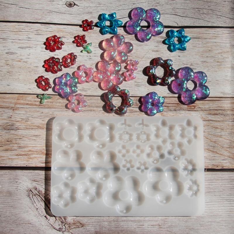 3D Flower Earring Mold For Handmade Earrings And Pendants Made Of Premium Silicone Crafting Tool