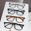 Unisex New Fashion Small Square Frame Photochromic Myopia Glasses Classic Retro Ultra-Light Anti-Blue Light Glasses 0 To -4.0