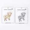Aries Zodiac Elegant Shell Goat Brooch Sparkling Rhinestone Stars Brooches Pins Designer Jewelry Gift