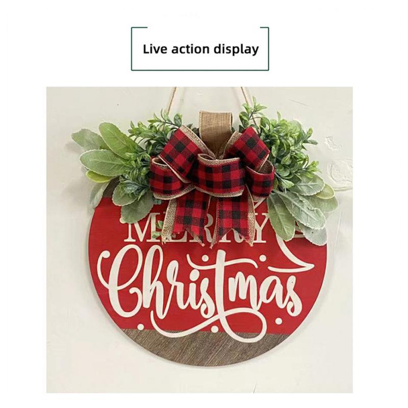 Wreath Reusable Exquisite Details Christmas Decoration Decorative Garland For Front Door Wear-resistant Exquisite Workmanship