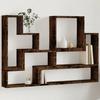VidaXL Wall Shelf Smoked Oak 96x12x64 Cm Engineered Wood, Cube Wall Shelf, Cube Organizer, Floating Shelf, 840804