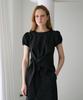 DEHEVE Wrap Drape Blouse [Black]