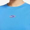 Nike American Vintage Logo Letter Print Round Neck Long Sleeve T-Shirt Women Tops Blue FB1824-435