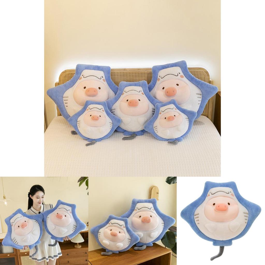 Manta Lulu Plush Pillow With Long Faux Fur For Kids And Adults