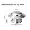 80/110/160/200mm Stainles Steel Chimney Cap Round Ducting Ventilation Exhaust Cover Roof Pipe Exhaust Hood Vent Cap