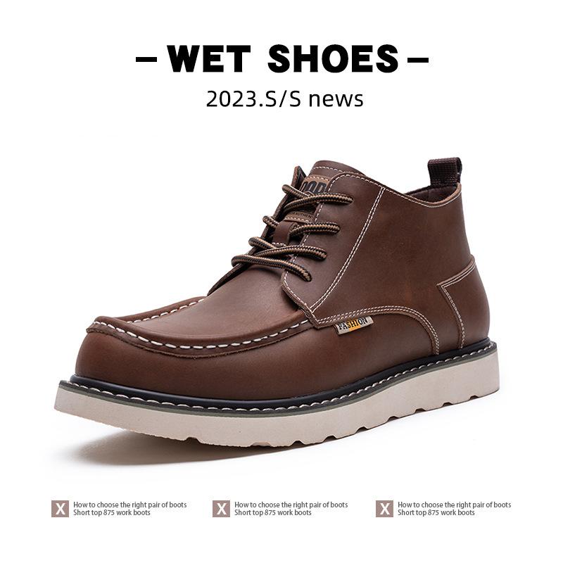 

Мужская обувь очень большого размера 2025 весна и осень новые ретро ботинки Мартин американские короткие ботинки уличные рабочие ботинки 44