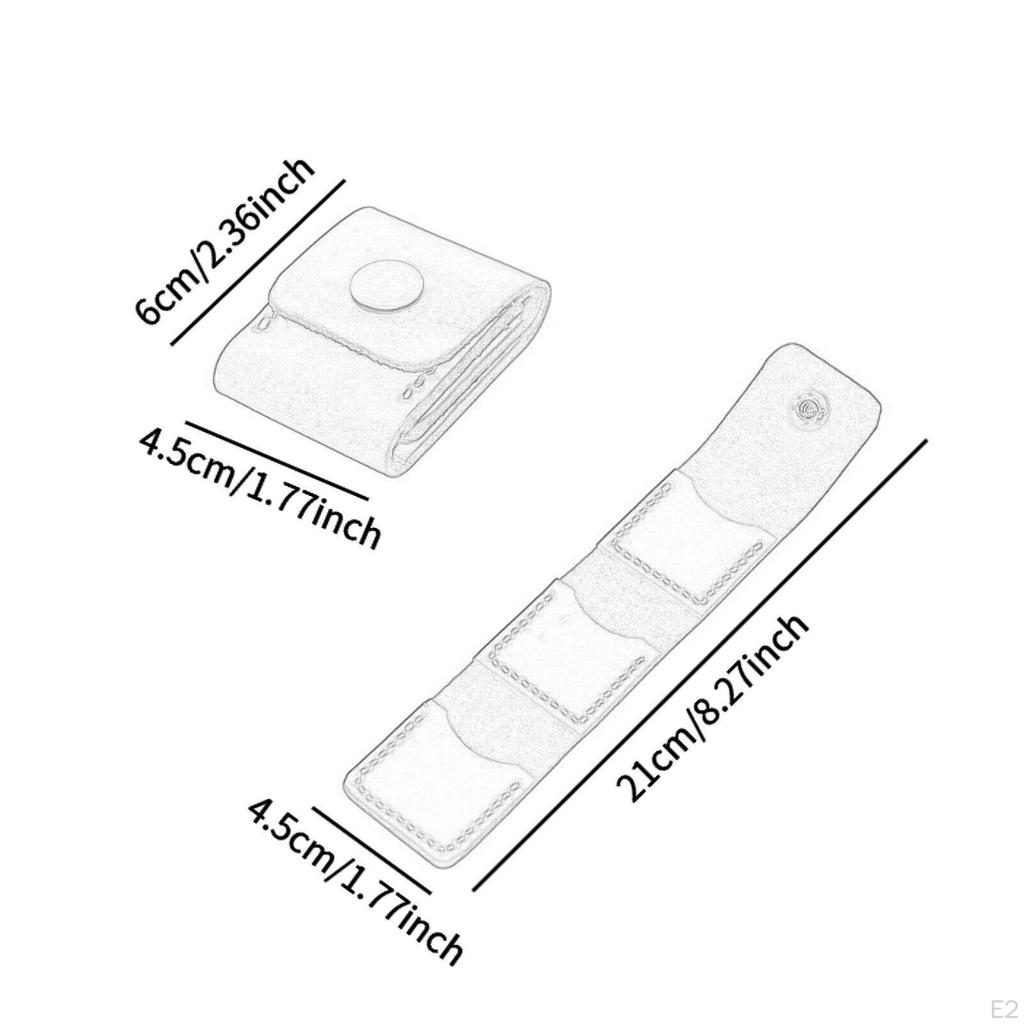 Guitar Pick Case Plectrum Holder Portable with Snap Button Gift Hold 3 Picks Organizer for