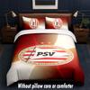 PSV Eindhoven FC Design Bett Bettwäsche Set 1 Bettbezug + 2 Kissenbezüge Weich Atmungsaktiv Haushalt Bettwäsche