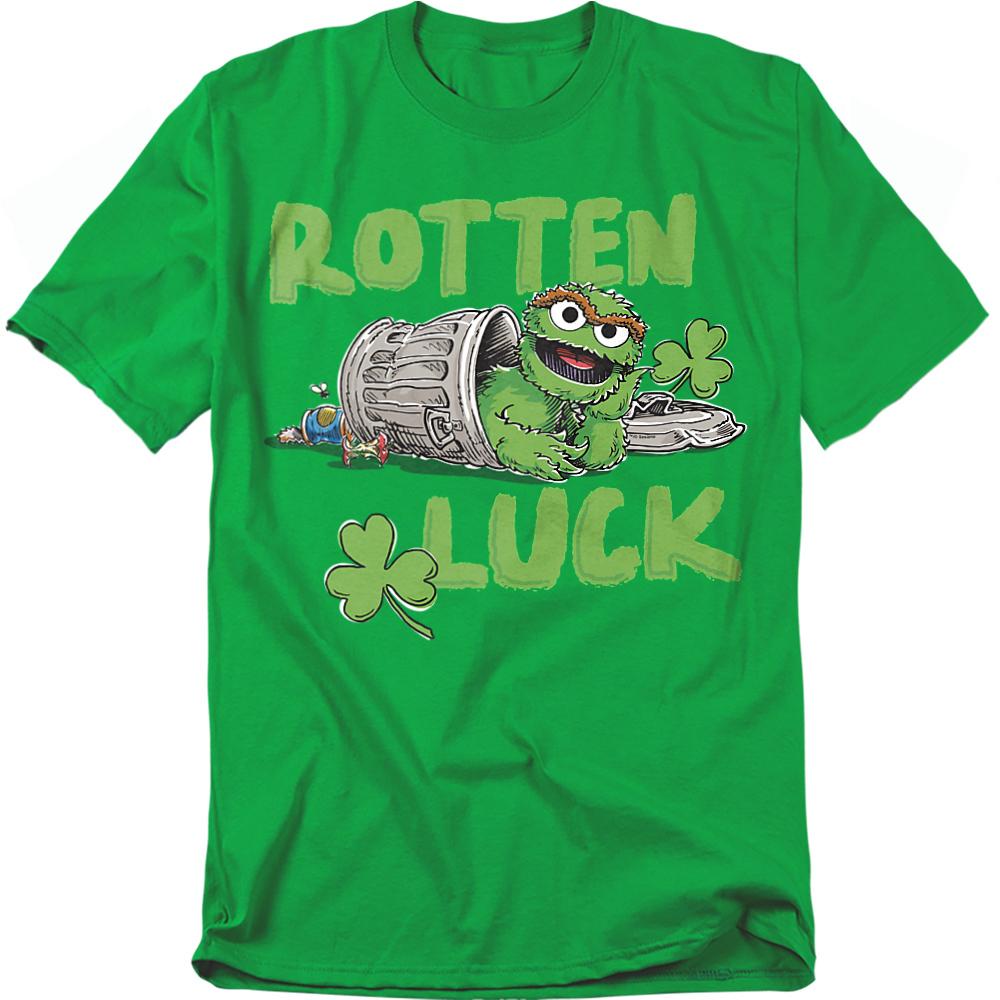 Sesame Street Unisex Adult Rotten Luck Oscar The Grouch T-Shirt