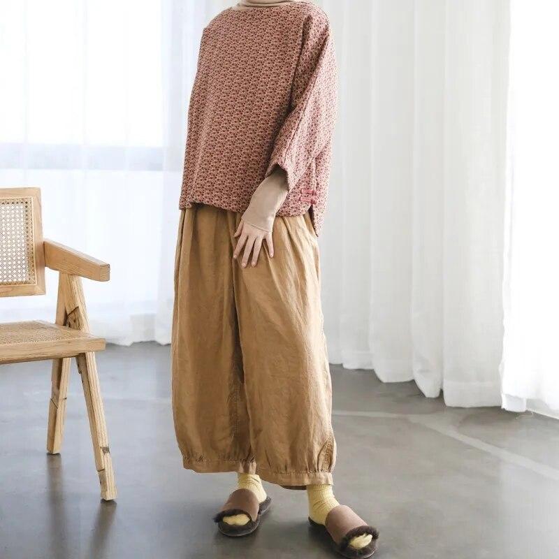 Johnature Damskie parki pulowerowe z nadrukiem kwiatowym, z dekoltem w kształcie litery O, z długim rękawem, zimowe płaszcze oraz bawełniane ciepłe damskie bawełniane parki w stylu vintage